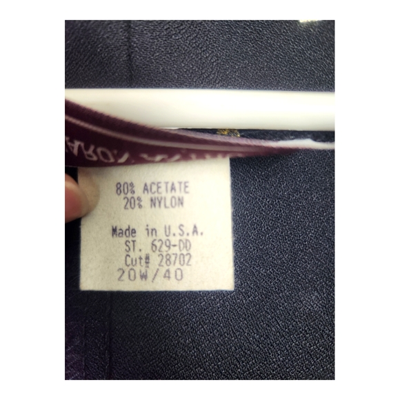 Vintage Sharon Anthony Pleated Gold Square Print Evening Office Open Cardigan - Picture 3 of 8